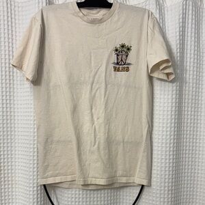 Vans Cream Short Sleeve Tee with Graphic Size MD